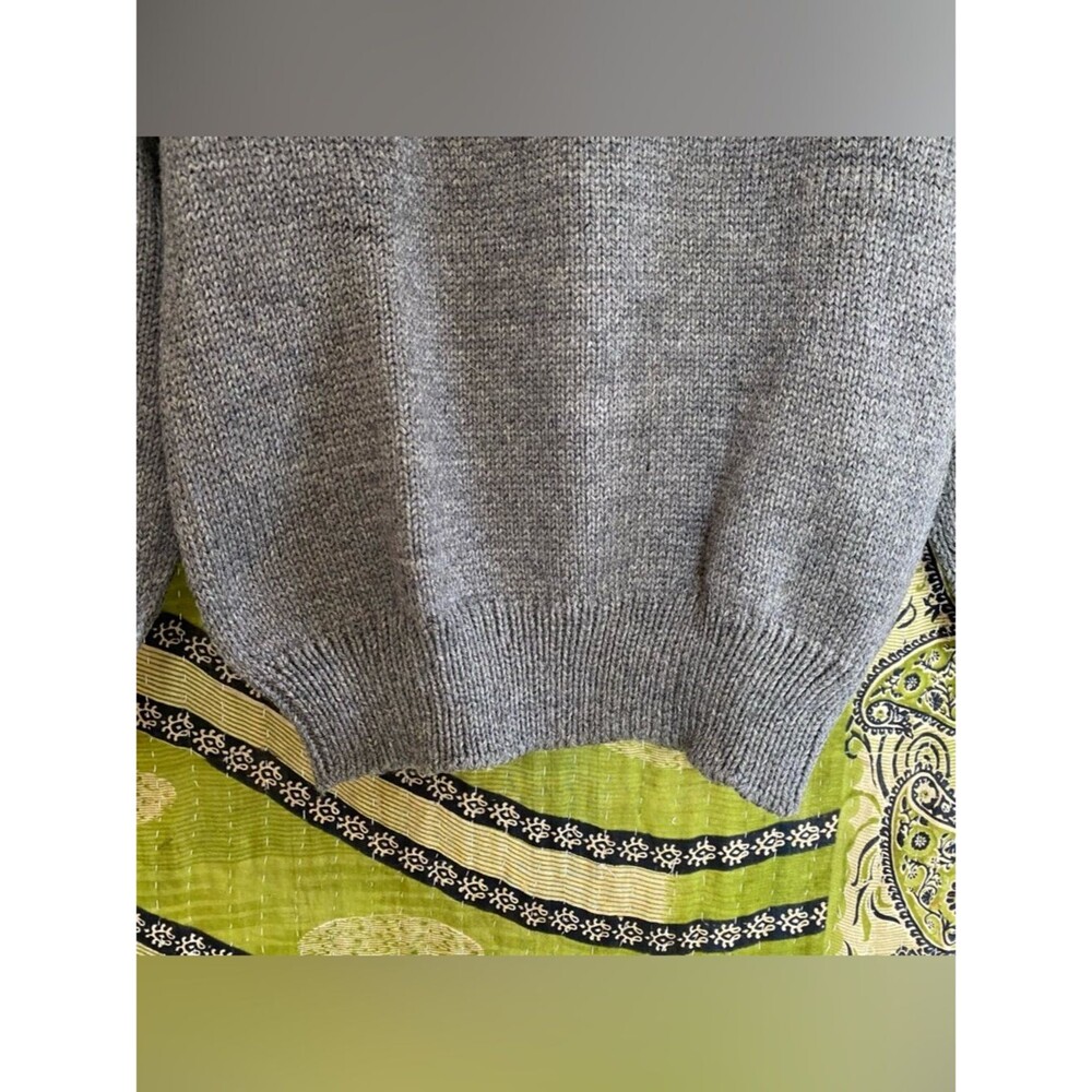 Handmade by Carol Gray/ Pink 100% Wool Cat Knit Sweater Size Small Teachercore - Picture 4 of 13